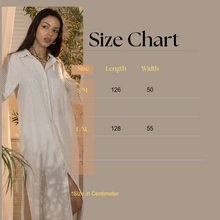 Load image into Gallery viewer, Shirt Dress- Beige &amp; White Stripes-(Size L/Xl)
