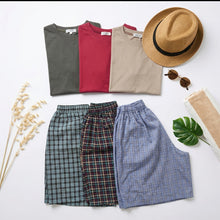Load image into Gallery viewer, Men's Pyjamas- Burgundy &amp; Navy Checks (Size:14.S.M.L.XL)
