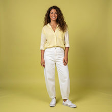 Load image into Gallery viewer, Stripey 100% Crisp Cotton Shirt-Pistachio Yellow
