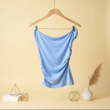 Load image into Gallery viewer, Basic Top-Off Shoulder-Sky Blue
