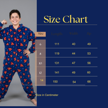 Load image into Gallery viewer, Onesie-Fleece-Superman (Sizes 8-12)
