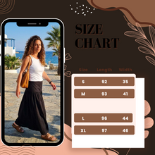 Load image into Gallery viewer, Flowy  Long Skirt-Black
