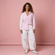 Load image into Gallery viewer, Stripey 100% Crisp Cotton Shirt-Pale Pink

