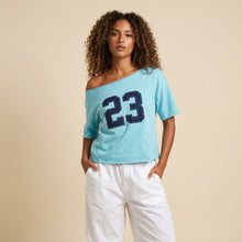 Load image into Gallery viewer, Cotton Tshirt-Number 23-Turquoise
