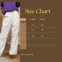 Load image into Gallery viewer, Trousers-Women's Linen Pleated Pants-White
