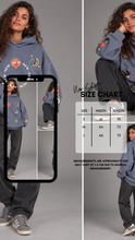Load image into Gallery viewer, Hoodie-EMBROIDERED-Wild Hearts-Grey
