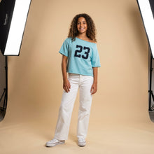 Load image into Gallery viewer, Cotton Tshirt-Number 23-Turquoise
