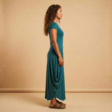 Load image into Gallery viewer, Draped Dress-Teel
