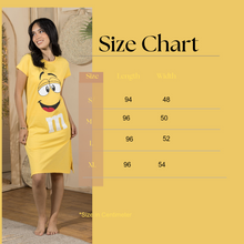 Load image into Gallery viewer, Women's Nightdress-M&amp;Ms (Size S.M.L.Xl)-Yellow
