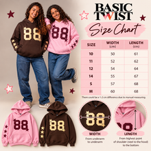 Load image into Gallery viewer, Hoodie-Embroidered Number 88-Pink &amp; Berry
