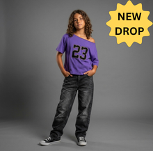 Load image into Gallery viewer, Cotton Tshirt-Purple-Number 23

