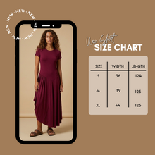 Load image into Gallery viewer, Draped Dress-Burgundy
