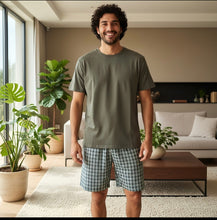 Load image into Gallery viewer, Men's Pyjamas- Khaki Checks (Sizes:14.S.M.L.XL)
