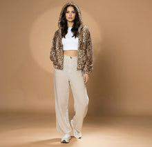 Load image into Gallery viewer, Women&#39;s Fur Leopard Jacket-Brown &amp; Beige (Size S-M-L) BLACK FRIDAY OFFER
