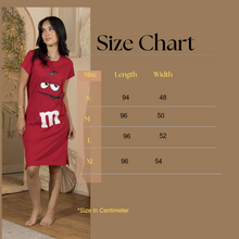 Load image into Gallery viewer, Women's Nightdress - M&amp;Ms (Size: S.M.L.Xl)- Red
