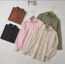 Load image into Gallery viewer, Basic Linen Women's Long Shirt - Khaki
