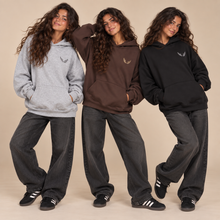 Load image into Gallery viewer, Hoodie- Sequin Angel Wings-Black
