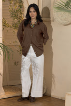 Load image into Gallery viewer, Basic Linen Women's Long Shirt - Brown
