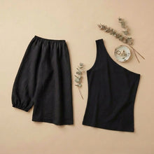 Load image into Gallery viewer, Off Shoulder Elasticated Top-Black- 2 piece (includes top for lining)
