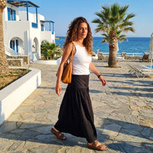 Load image into Gallery viewer, Flowy  Long Skirt-Black
