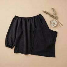 Load image into Gallery viewer, Off Shoulder Elasticated Top-Black- 2 piece (includes top for lining)
