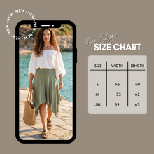 Load image into Gallery viewer, Asymmetrical Skirt-Pistachio Green
