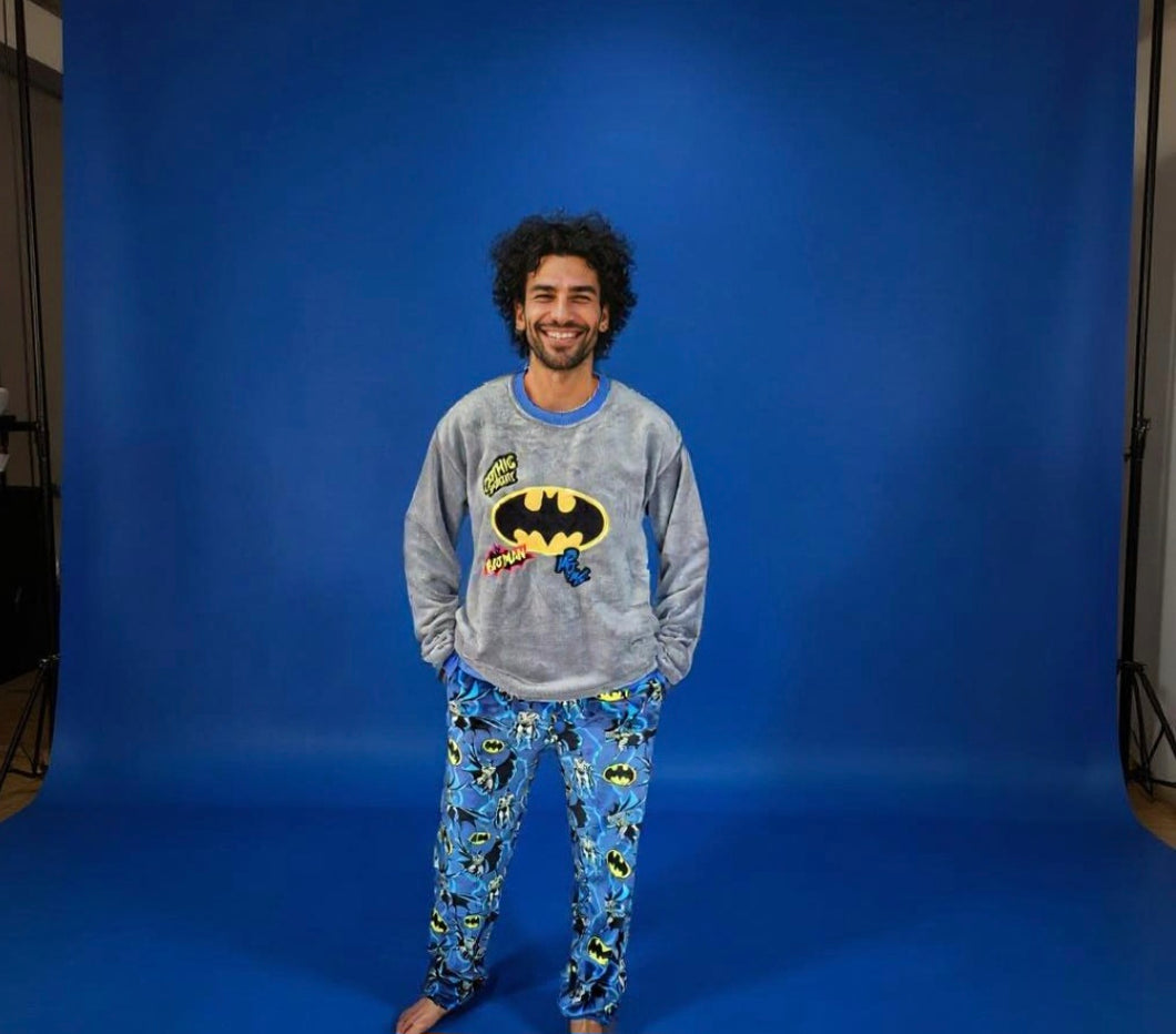 Men's Batman Fleece Pyjamas (Sizes:S-XXL)