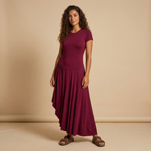 Load image into Gallery viewer, Draped Dress-Burgundy
