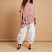 Load image into Gallery viewer, Asymmetrical Long Flowy Top-Powder Pink
